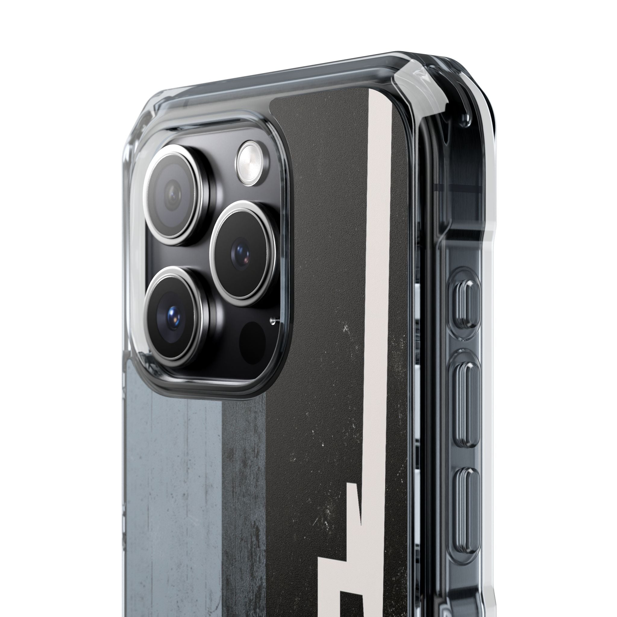 Grey Impact MagSafe Phone Case for iPhone - Industrial Concrete Void