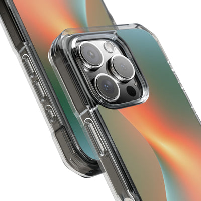 Radiant Contour · Clear Impact Magnetic Phone Case for iPhone · Orange