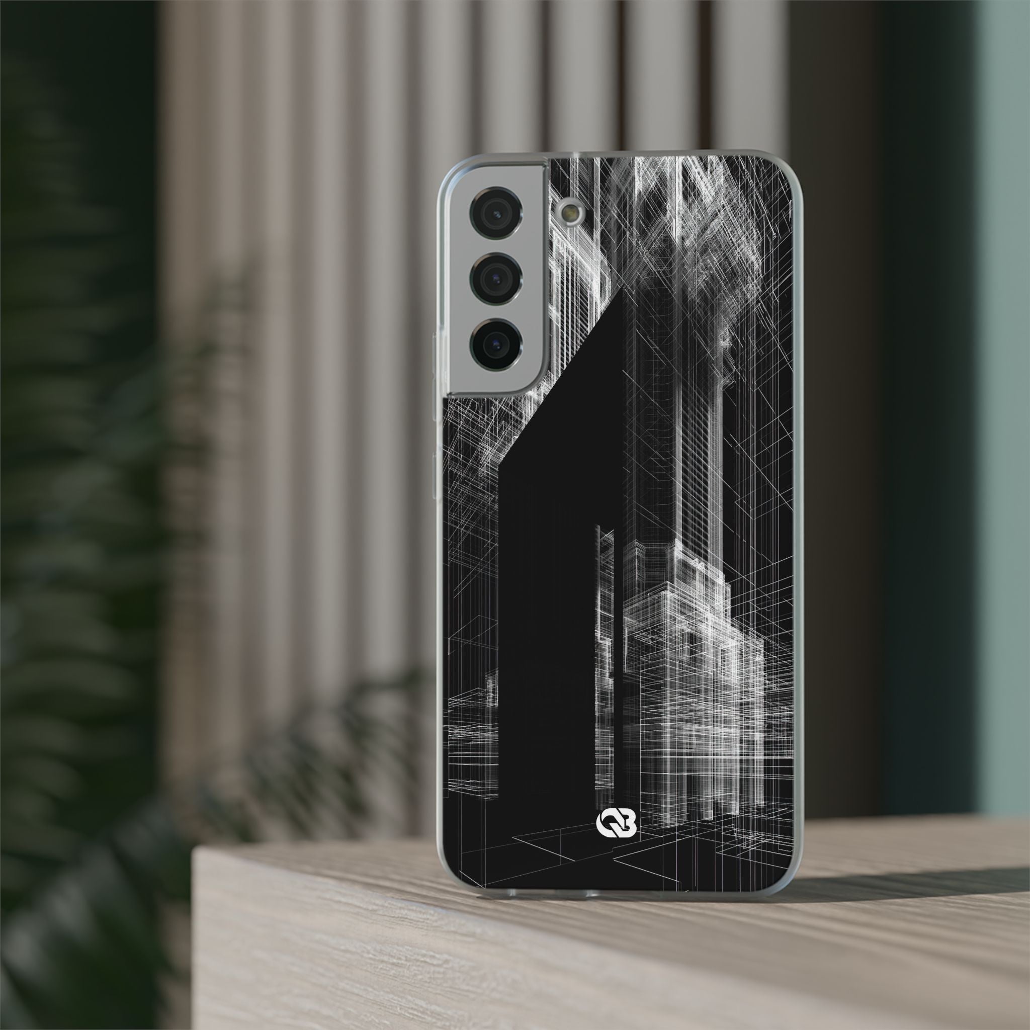 Black Lite Phone Case for Samsung - Ghost Urban Wireframe