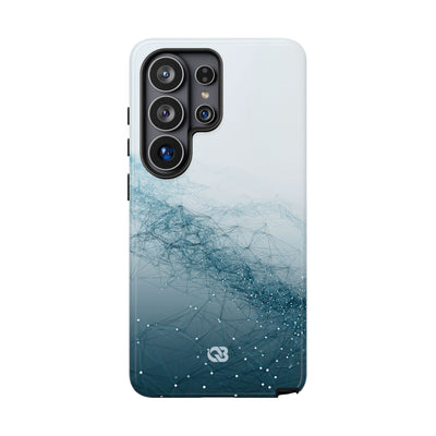 Teal Tough Phone Case for Samsung - Cyan Vector Lattice