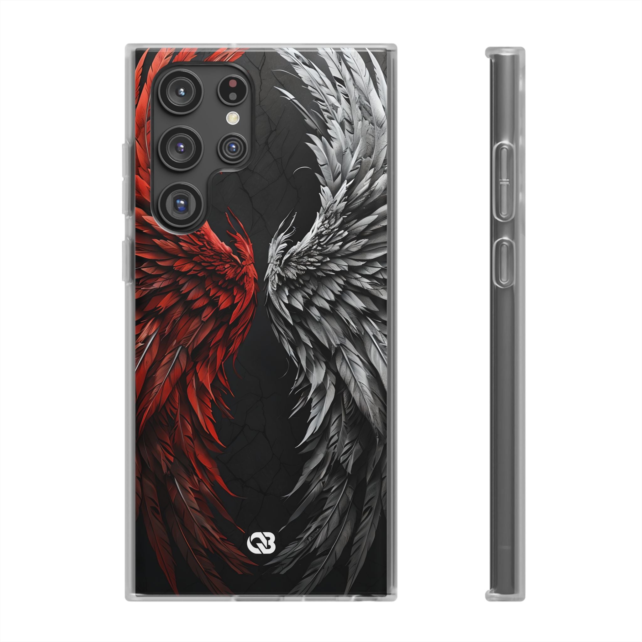 Split Crimson Wing · Soft Phone Case for Samsung