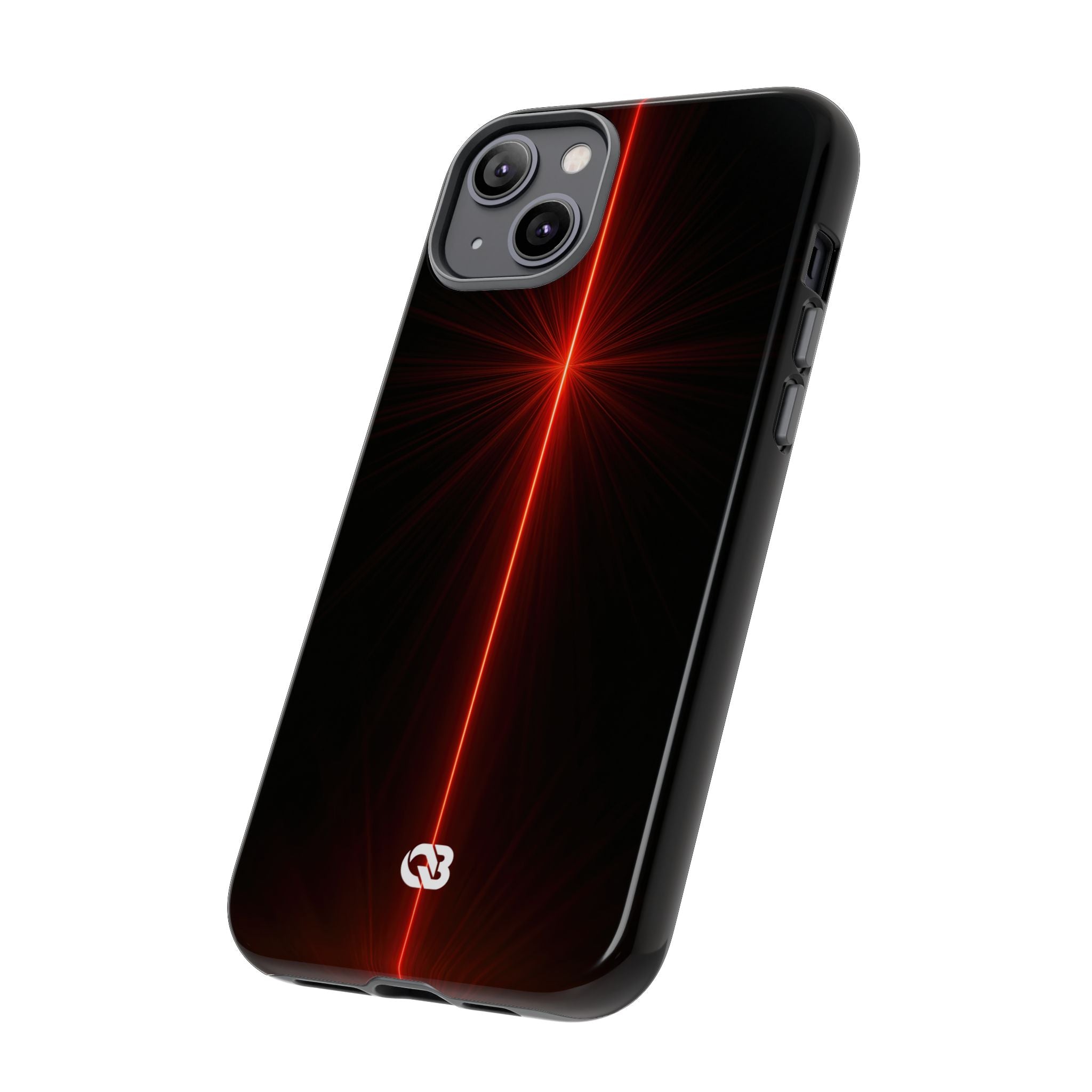 Red Tough Phone Case for iPhone - Crimson Flare Vector