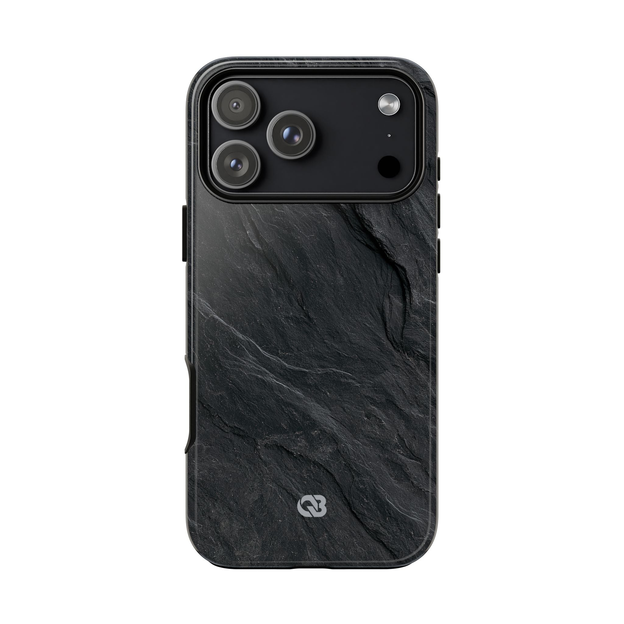 Black Tough Phone Case for iPhone - Midnight Slate Ridge