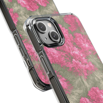 Digital Blossom · Clear Impact Magnetic Phone Case for iPhone · Pink