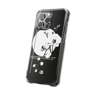 Black Impact MagSafe Phone Case for iPhone - Lunar Orchid Grid