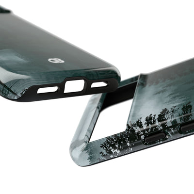 Misty Pine Reflections · Tough Phone Case for Pixel ·  Green