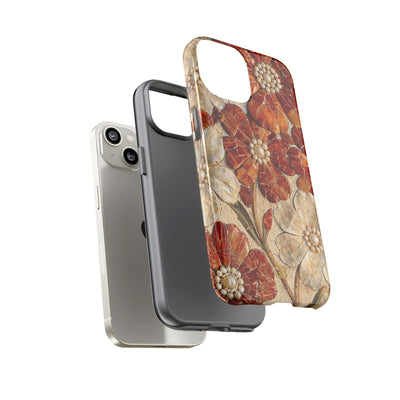 Carnelian Pearl Bloom · Tough Phone Case for iPhone · Orange