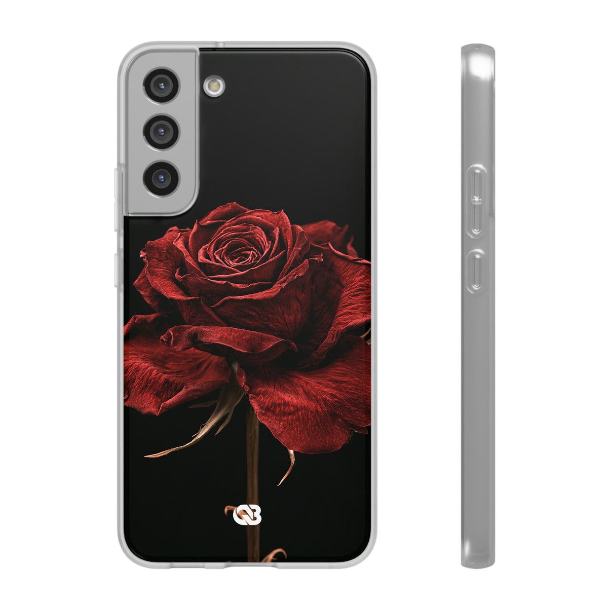 Crimson Noir Rose · Lite Phone Case for Samsung · Black