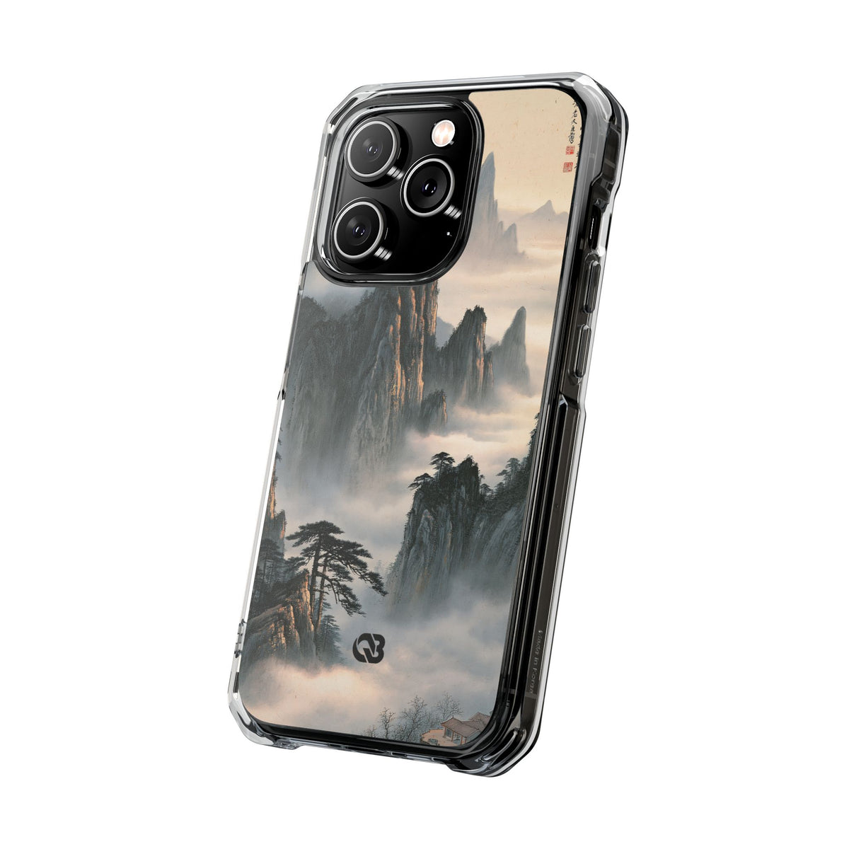 Sacred Mountain Mist · Clear Impact Magnetic Phone Case for iPhone · Beige