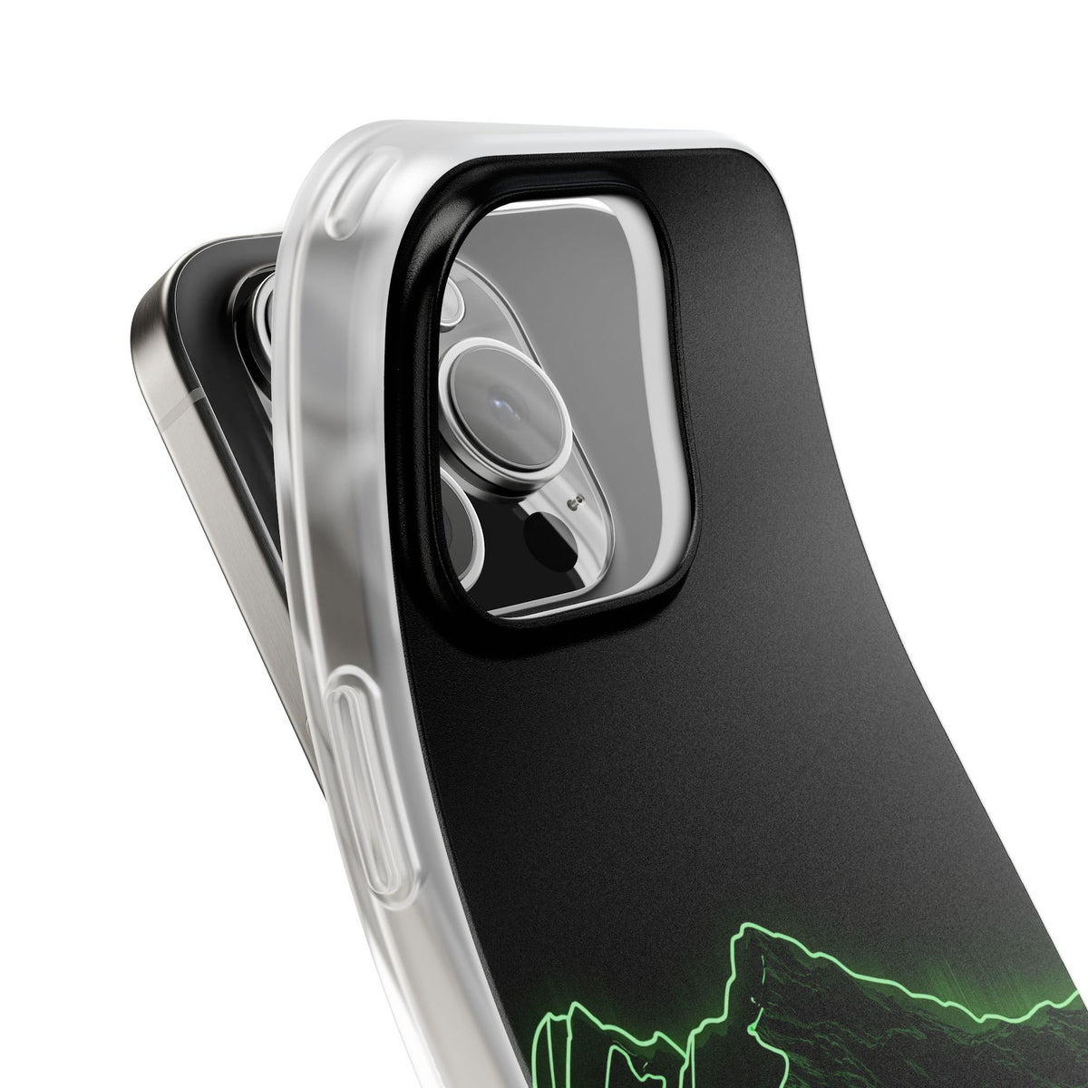Nordic Mountain Contour · Lite Phone Case for iPhone ·  Black