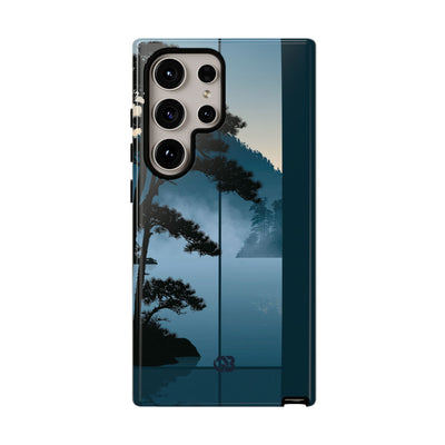 Blue Tough Phone Case for Samsung - Kyoto Mist Pine