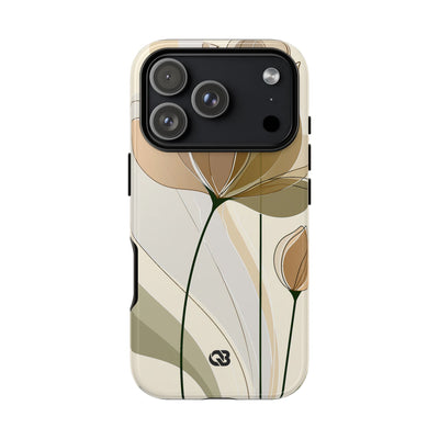Translucent Petal Contour · Tough Phone Case for iPhone · Beige