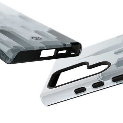Grey Tough Phone Case for Samsung - Steel Mist Skyline