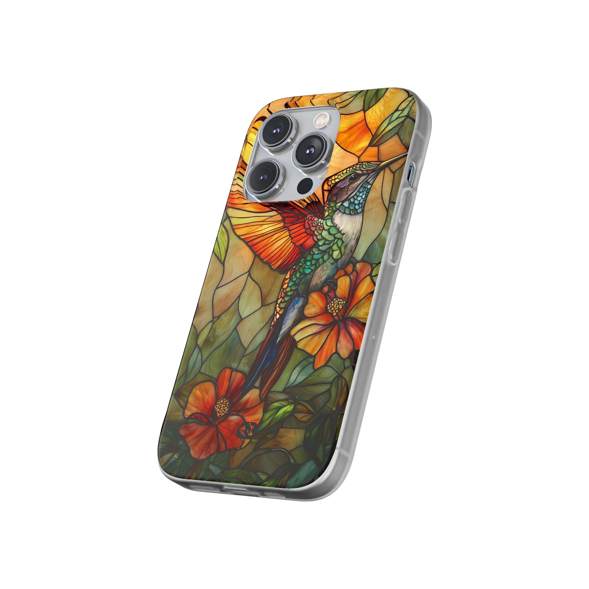 Amber Glass Hummingbird · Soft Phone Case for iPhone
