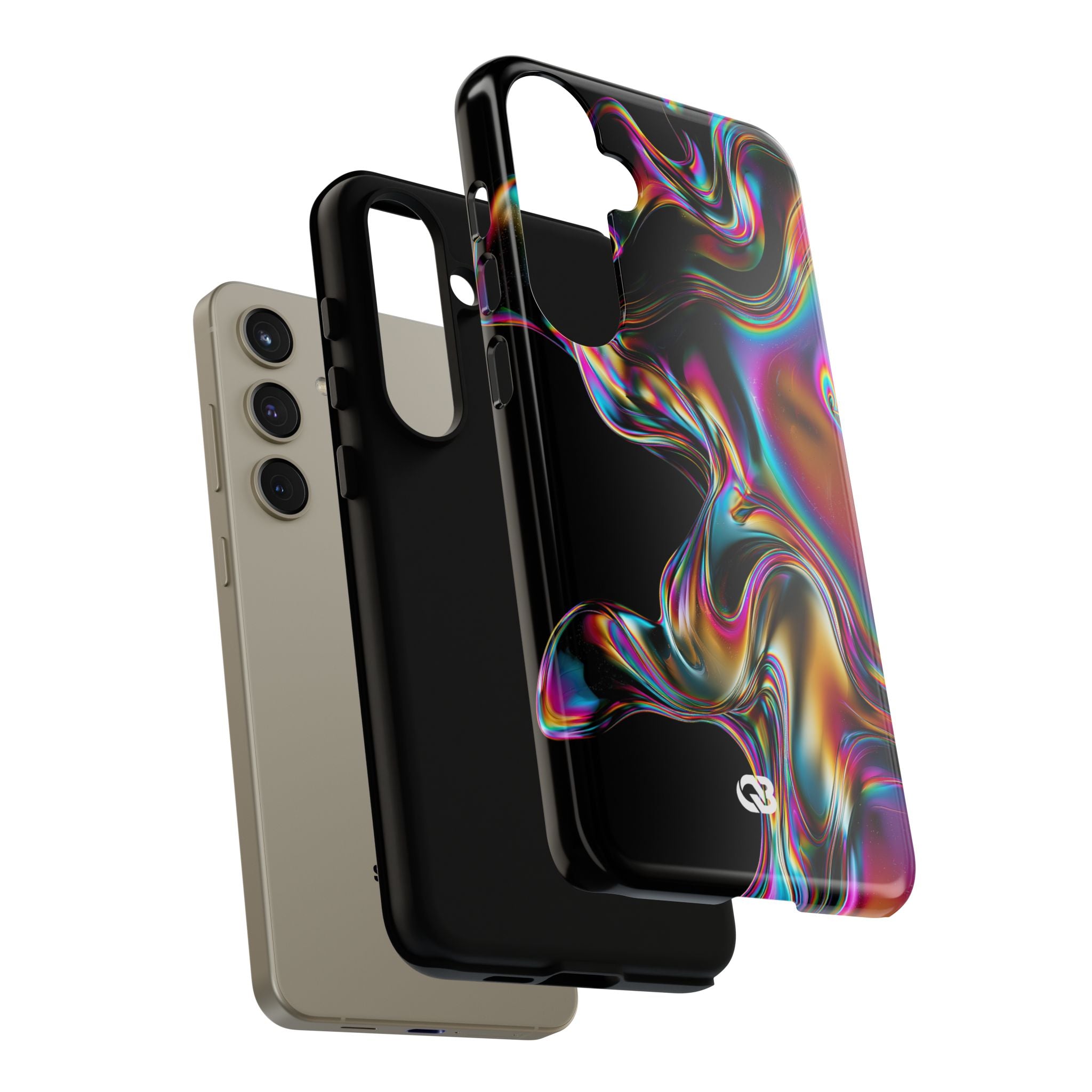 Purple Tough Phone Case for Samsung - Liquid Neon Chrome