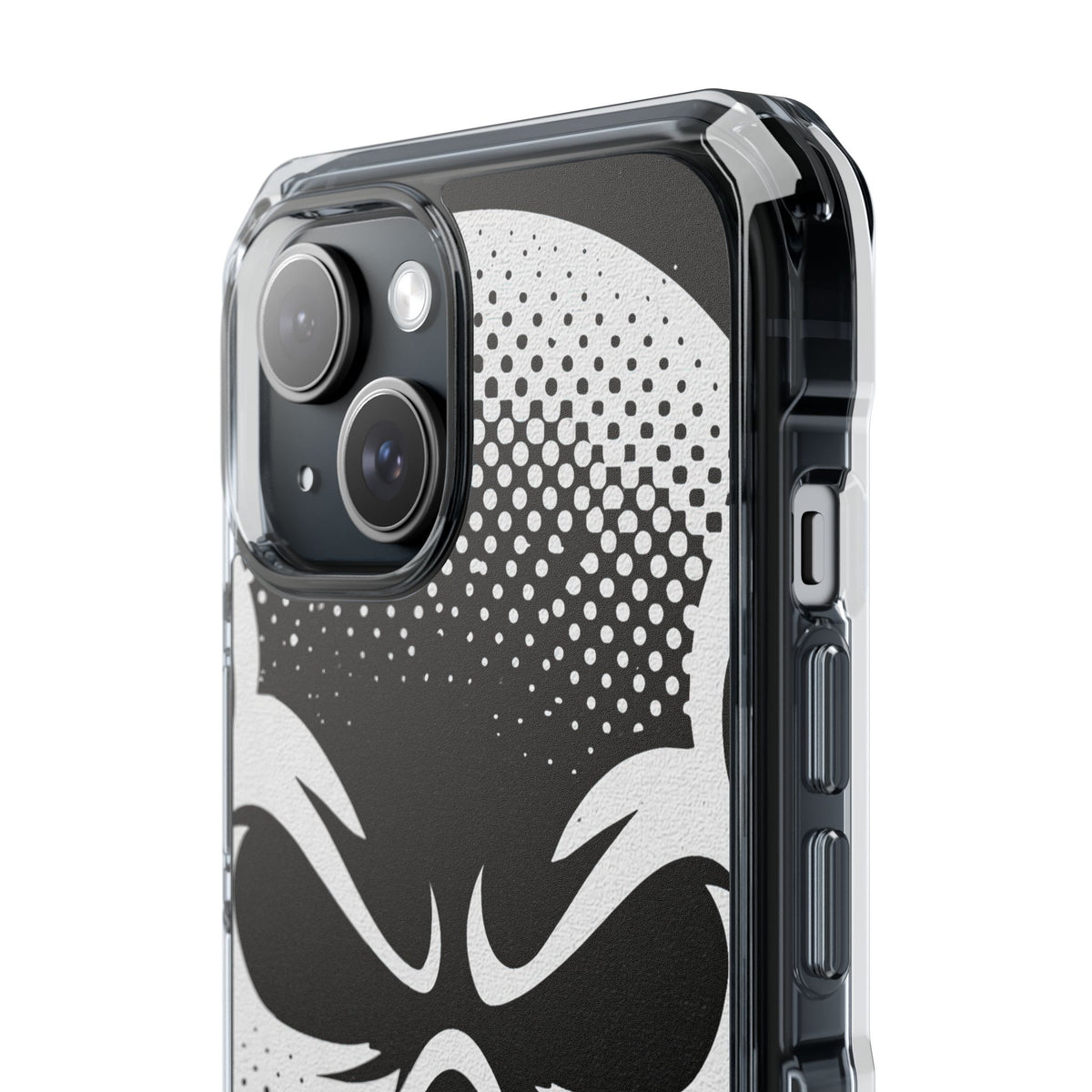 Phantom Halftone · Clear Impact Magnetic Phone Case for iPhone ·  Black