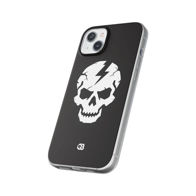 Shattered Bolt Skull · Soft Phone Case for iPhone