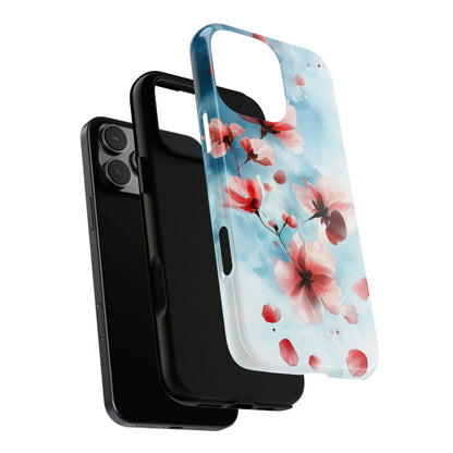 Pink Blossom Drift iPhone 16 Pro Max Case - Tough
