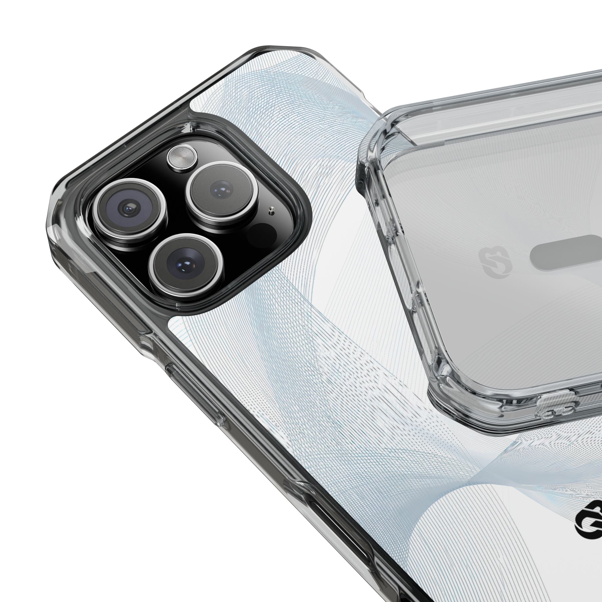 White Impact MagSafe Phone Case for iPhone - Arctic Line Current