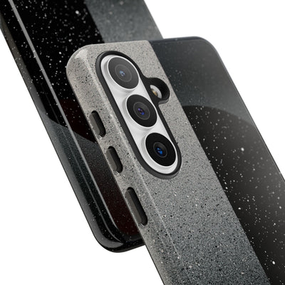 Black Tough Phone Case for Samsung - Lunar Static Orbit