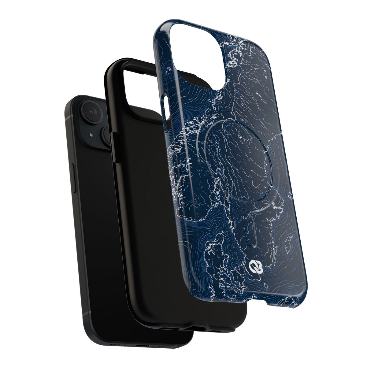 Nordic Contour Chart · Tough 2.0 Magnetic Phone Case for iPhone · Blue
