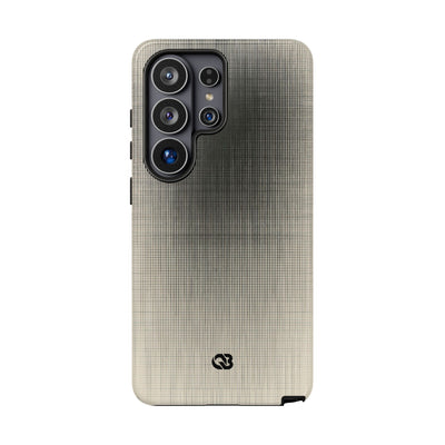 Beige Tough Phone Case for Samsung - Carbon Screen Grid