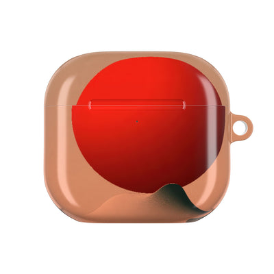 Crimson Sol Ridge · Hard Case for AirPods & AirPods Pro · Red