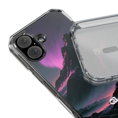 Arctic Aurora Summit · Clear Impact Magnetic Phone Case for iPhone · Black