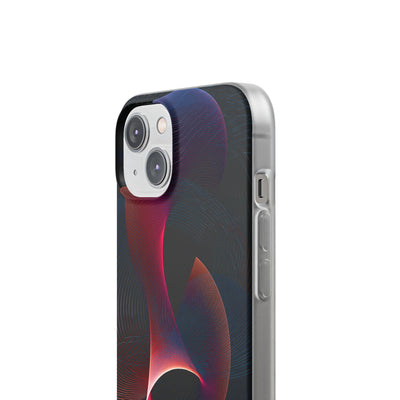 Black Lite Phone Case for iPhone - Cobalt Crimson Flux