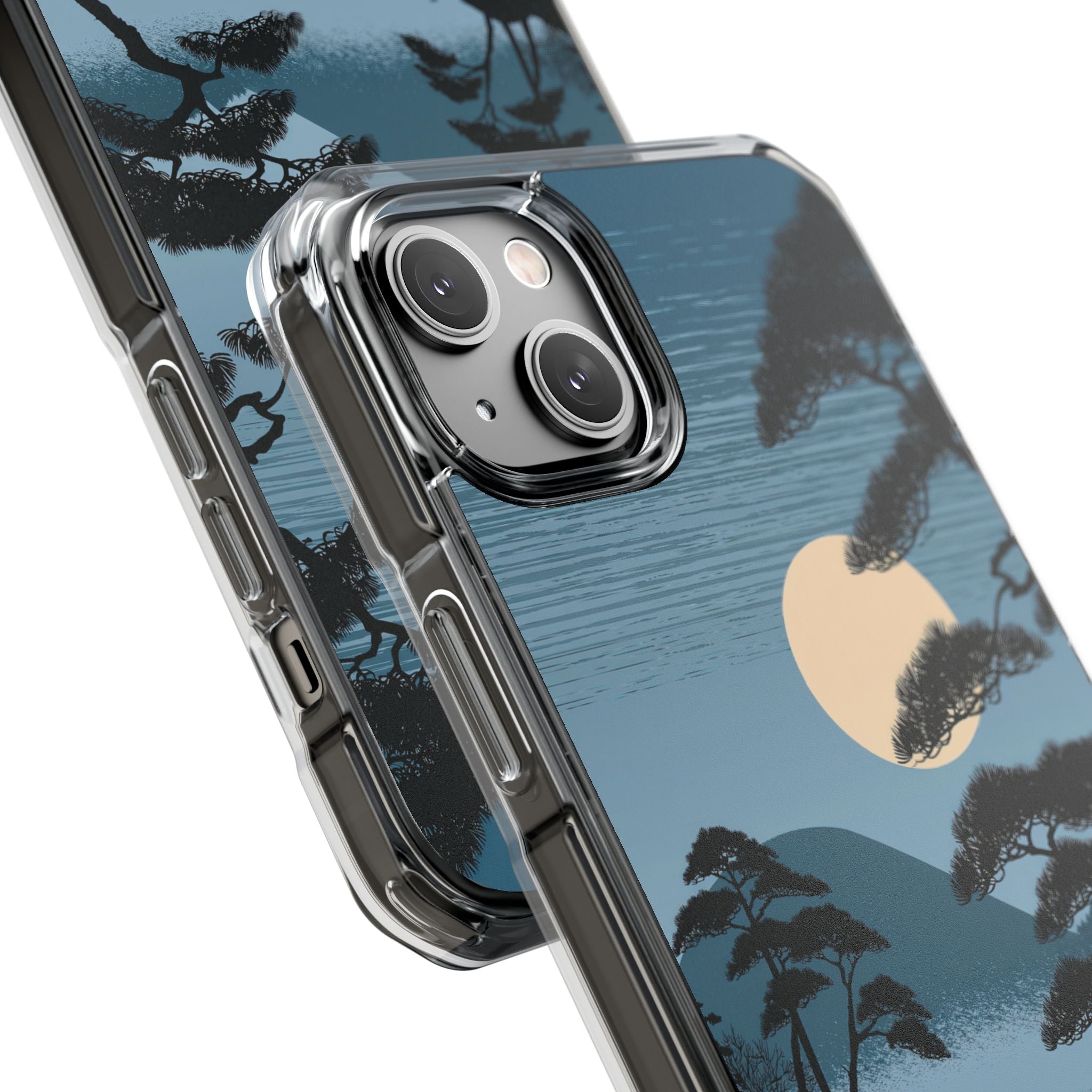 Blue Impact MagSafe Phone Case for iPhone - Midnight Kyoto Pine