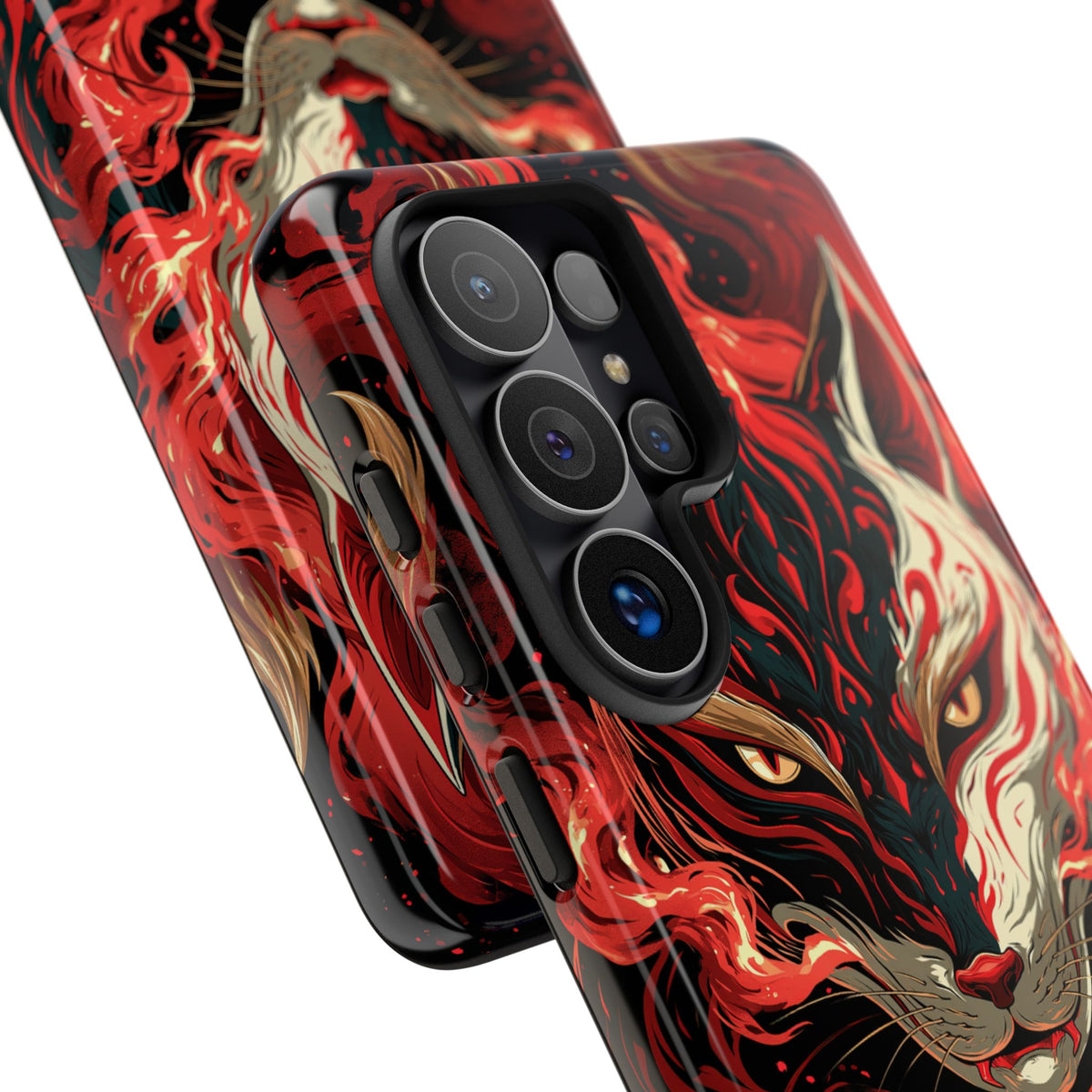 Crimson Kitsune Spirit · Tough Phone Case for Samsung · Red