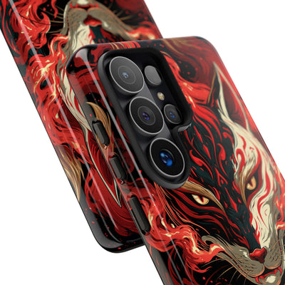 Crimson Kitsune Spirit · Tough Phone Case for Samsung · Red