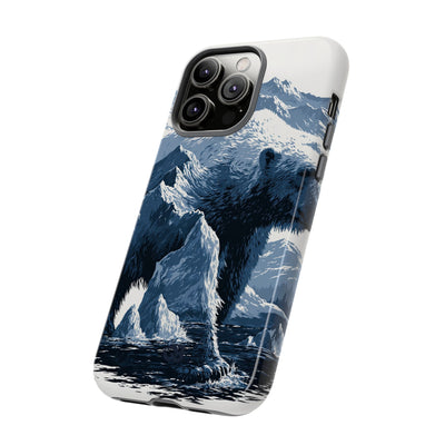 Fjord Summit Bear · Tough Phone Case for iPhone · Blue