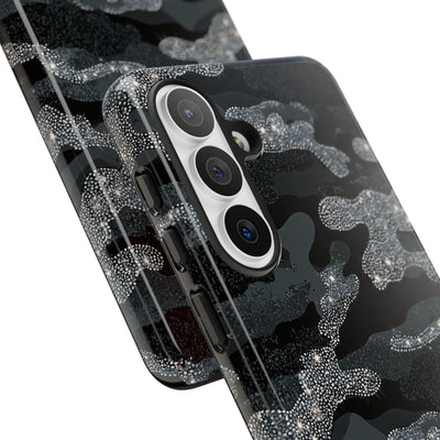 Glitter Shadow Camo · Tough Phone Case for Samsung · Black