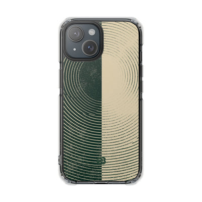Green Impact MagSafe Phone Case for iPhone - Evergreen Split Grain
