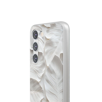 Sculpted Ivory Leaves · Soft Handyhülle für Samsung