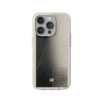 Beige Lite Phone Case for iPhone - Brutalist Graphite Grid