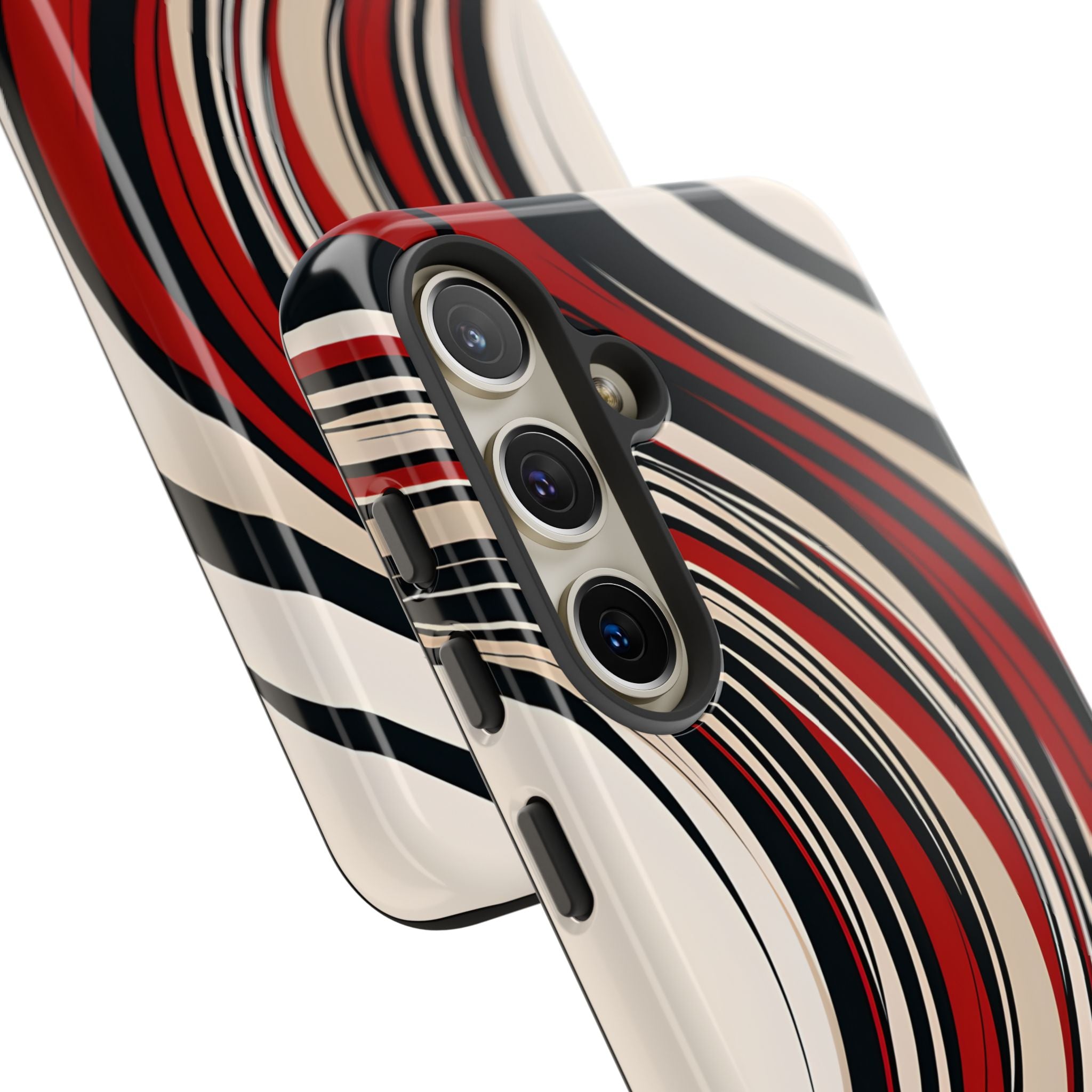 Crimson Flow Waves · Tough Phone Case for Samsung