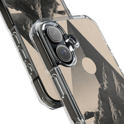 Beige Impact MagSafe Phone Case for iPhone - Obsidian Summit Parchment