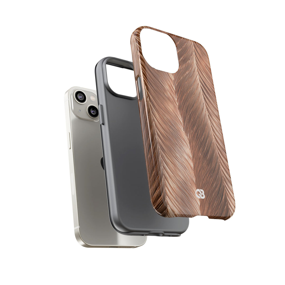 Rose Gold Weave · Tough Phone Case for iPhone · Brown