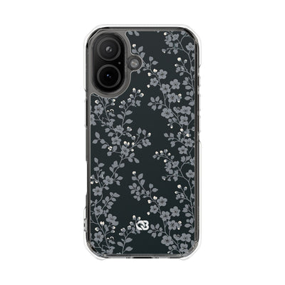 Nocturne Blossom Branch · Clear Impact Magnetic Phone Case for iPhone ·  Black