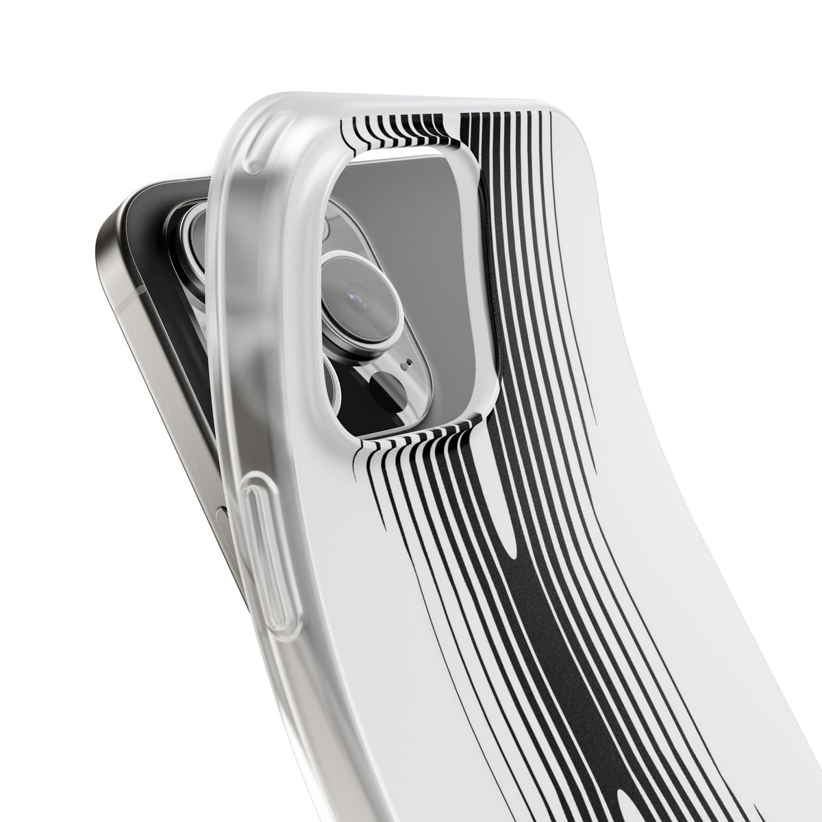 Linear Compression · Lite Phone Case for iPhone ·  Black