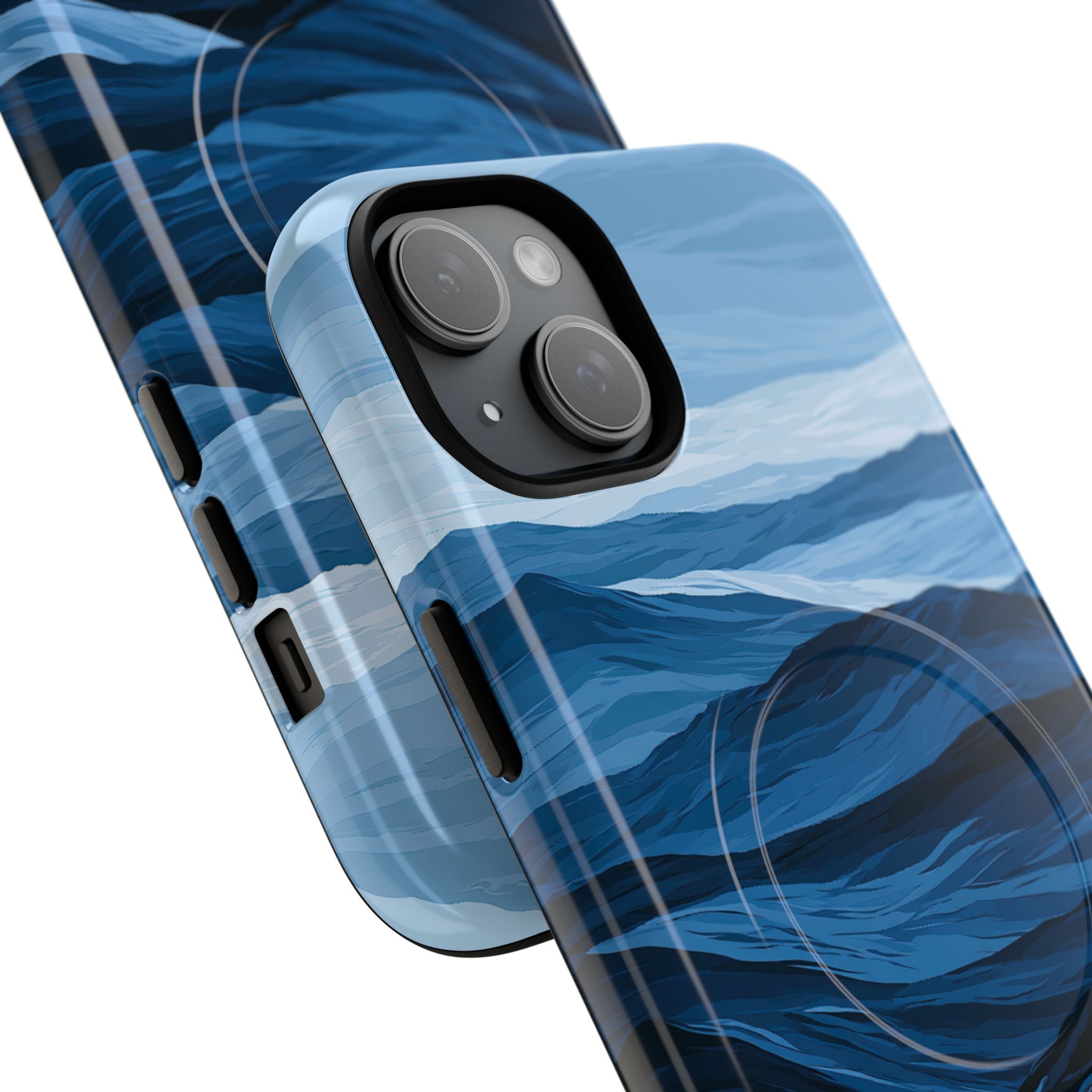 Blue Tough 2.0 Magsafe Phone Case for iPhone - Cobalt Ridge Tides