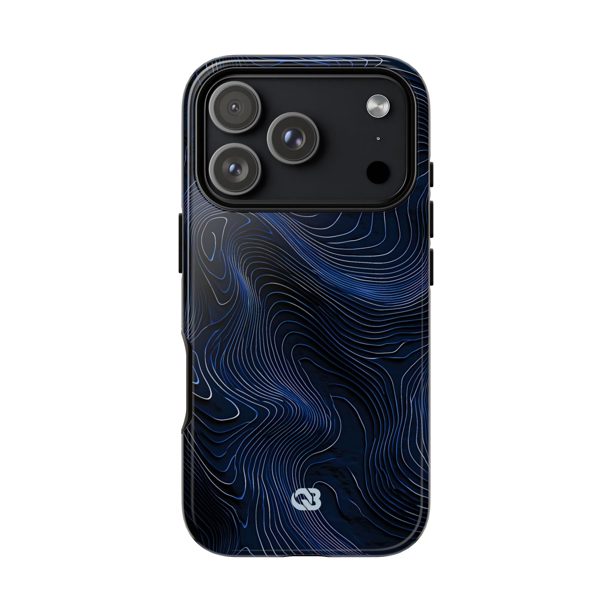 Blue Tough Phone Case for iPhone - Cobalt Contour Ridge