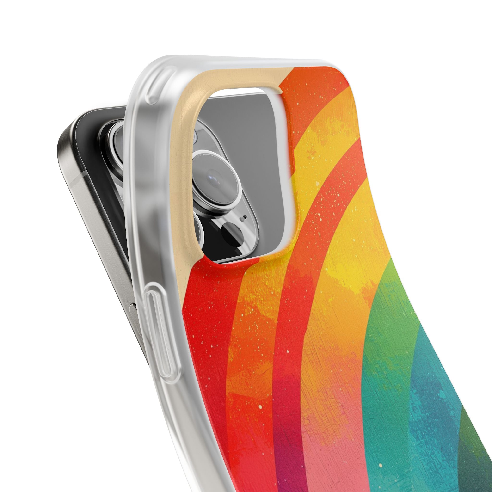 Rauhainen Rainbow Arc iPhone 16 Pro Max -pehmeä suojakotelo