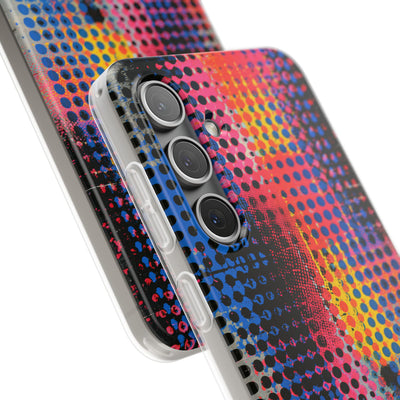 Chromatic Halftone Grid · Lite Phone Case for Samsung · Blue