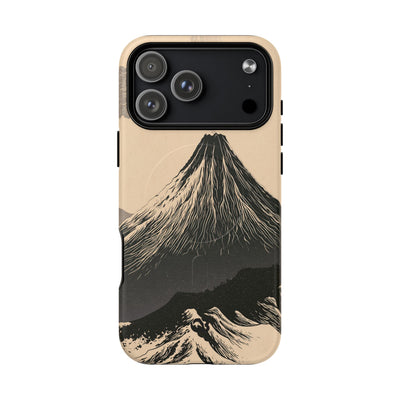 Beige Tough 2.0 Magnetic Phone Case for iPhone - Obsidian Ink Summit