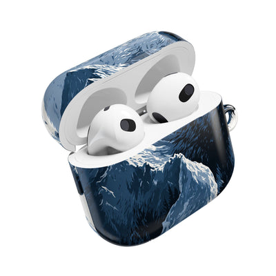 Fjord Summit Bear · Hard Case for AirPods & AirPods Pro · Blue