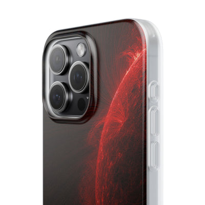 Red Lite Phone Case for iPhone - Solar Crimson Flare