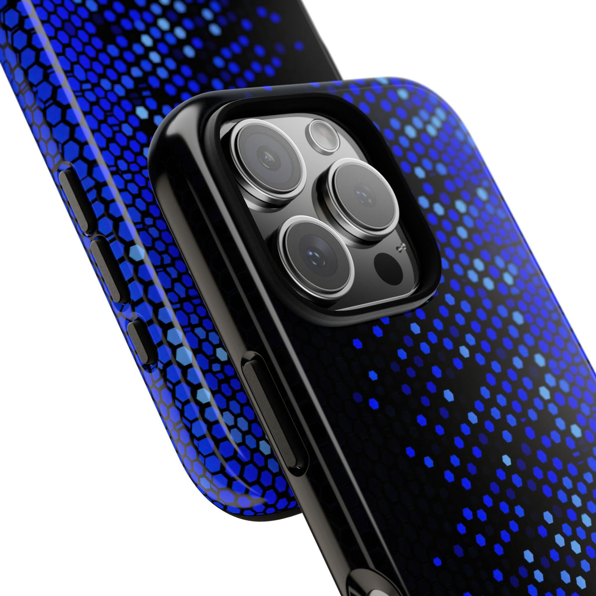 Cobalt Hex Dispersion · Tough Phone Case for iPhone · Blue